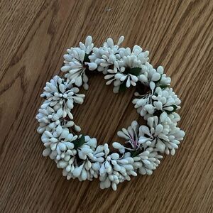 White Beaded Wreath